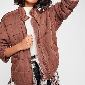 Coleman quilted knit jacket by free people